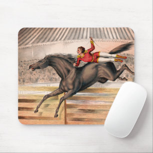 Ein Zirkus-Performer reiten auf einem Hügel Mousepad
