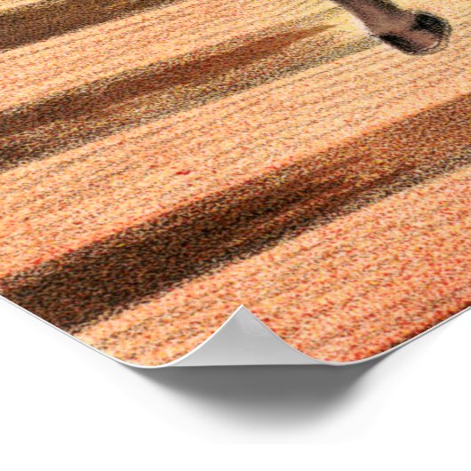 Ein Zirkus-Performer reiten auf einem Hügel Poster (Ecke)