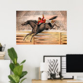Ein Zirkus-Performer reiten auf einem Hügel Poster (Heimbüro)