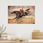 Ein Zirkus-Performer reiten auf einem Hügel Poster (Küche)