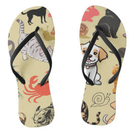 Ein Zoo für Ihre Zehen: Kritterkarussell-Flip-Flop Badesandalen
