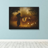 Ein Zufallsbegegnen Wrapped Canvas Leinwanddruck (Insitu (Holzboden))