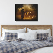Ein Zufallsbegegnen Wrapped Canvas Leinwanddruck (Insitu (Schlafzimmer))
