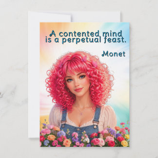 Ein zufriedener Geist ist ein ständiges Fest Monet Mitteilungskarte