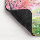 Ein Zug im Frühling Mousepad (Ecke)