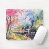 Ein Zug im Frühling Mousepad (Mit Mouse)