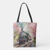 Ein Zug im Frühling Tasche (Rückseite)