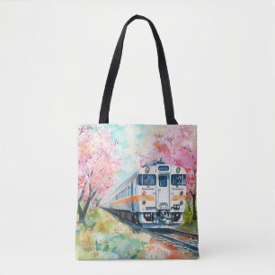 Ein Zug im Frühling Tasche