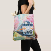 Ein Zug im Frühling Tasche (Von Nahem)