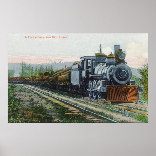 Ein Zug von LogsCoos Bay, OR Poster (Vorne)