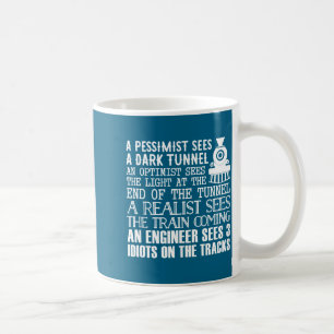 Ein Zugingenieur und 3 Idioten lustiger Witz Kaffeetasse