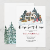 Ein Zuhause, ein Zuhause, eine Winter-Housewarming Einladung (Vorne/Hinten)