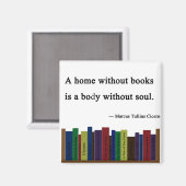 Ein Zuhause ohne Bücher-Magnet Magnet (Vorderseite/Rückseite)