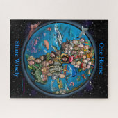 Ein Zuhause Planet Earth Share weise Puzzle (Horizontal)