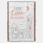 Ein Zuhause wird von der Liebe und von den Träumen Decke (Vorderseite Vertikal)