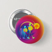 Ein zusammen im Regenbogenlicht Button (Vorne & Hinten)