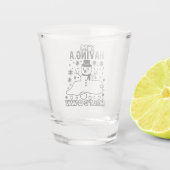 Ein Zusammenbruch | Funny Christmas Snowman Spaß Schnapsglas (Rückseite)