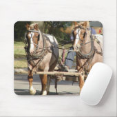 Ein zusammengebrachtes Team der Pferde Mousepad (Mit Mouse)