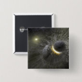 Ein Zusammenstoß massiver Objekte im Weltraum Button (Vorne & Hinten)