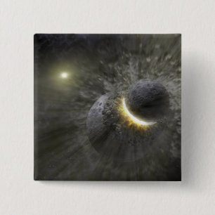 Ein Zusammenstoß massiver Objekte im Weltraum Button