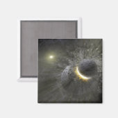 Ein Zusammenstoß massiver Objekte im Weltraum Magnet (Vorderseite/Rückseite)