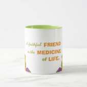 Ein zuverlässiger Freund mit Blumen Tasse (Zentrum)