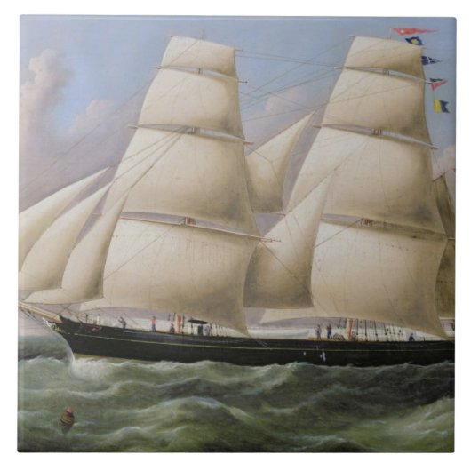 Ein zwei bemasteter Schooner vor Dover (Öl auf Fliese (Vorderseite)