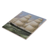 Ein zwei bemasteter Schooner vor Dover (Öl auf Fliese (Seite)