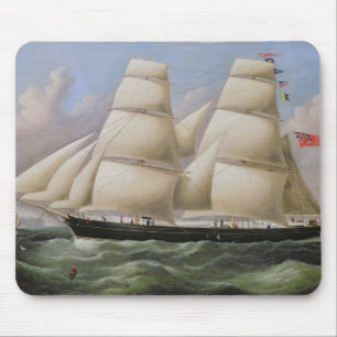 Ein zwei bemasteter Schooner vor Dover (Öl auf Mousepad