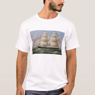 Ein zwei bemasteter Schooner vor Dover (Öl auf T-Shirt