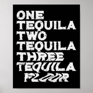 Ein Zwei Drei Tequila Boden Lustige Mexikanische P Poster