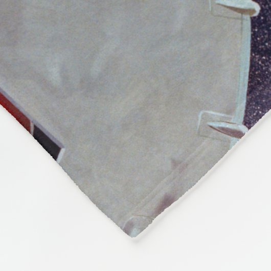 Ein zweiköpfiges Gemini-Raumschiff im Flug entführ Fleecedecke (Ecke)