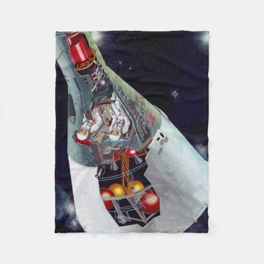 Ein zweiköpfiges Gemini-Raumschiff im Flug entführ Fleecedecke (Vorderseite)