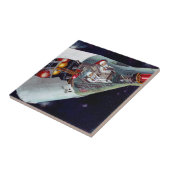 Ein zweiköpfiges Gemini-Raumschiff im Flug entführ Fliese (Seite)