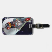 Ein zweiköpfiges Gemini-Raumschiff im Flug entführ Gepäckanhänger (Vorderseite horizontal)