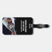 Ein zweiköpfiges Gemini-Raumschiff im Flug entführ Gepäckanhänger (Rückseite horizontal)