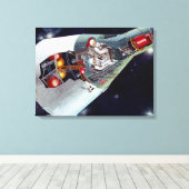 Ein zweiköpfiges Gemini-Raumschiff im Flug entführ Leinwanddruck (Insitu (Holzboden))