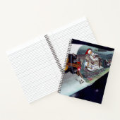 Ein zweiköpfiges Gemini-Raumschiff im Flug entführ Notizblock (Innenseite)