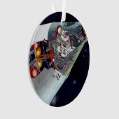 Ein zweiköpfiges Gemini-Raumschiff im Flug entführ Ornament (Vorderseite)