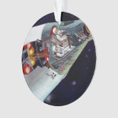 Ein zweiköpfiges Gemini-Raumschiff im Flug entführ Ornament (Vorderseite)