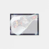 Ein zweiköpfiges Gemini-Raumschiff im Flug entführ Post-it Klebezettel (Vorderseite)