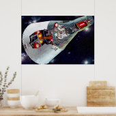 Ein zweiköpfiges Gemini-Raumschiff im Flug entführ Poster (Küche)