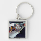 Ein zweiköpfiges Gemini-Raumschiff im Flug entführ Schlüsselanhänger (Vorne)