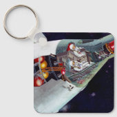 Ein zweiköpfiges Gemini-Raumschiff im Flug entführ Schlüsselanhänger (Vorderseite)
