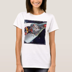 Ein zweiköpfiges Gemini-Raumschiff im Flug entführ T-Shirt