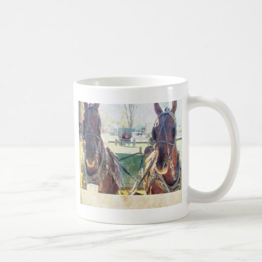 Ein zweiköpfiges Pferd Kaffeetasse (Rechts)
