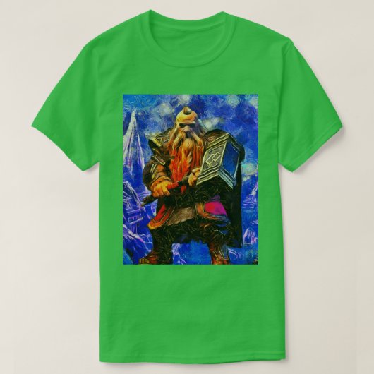 Ein Zwerg mit einer Art Kriegshammer T-Shirt (Design vorne)