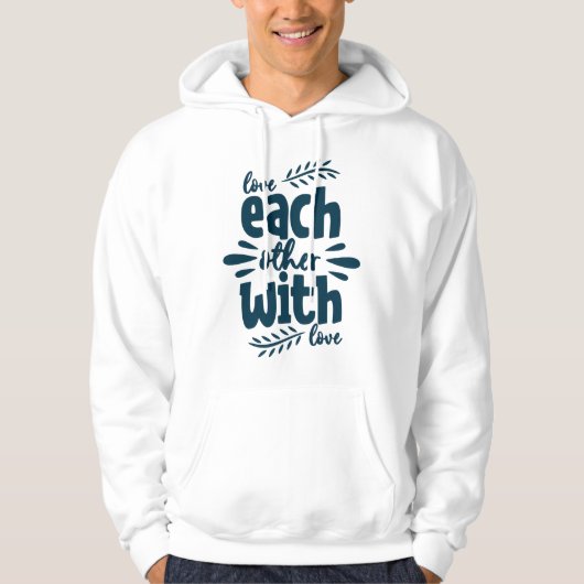 einander mit Liebe Hoodie (Vorderseite)