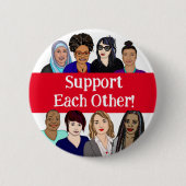 einander unterstützen | Buttone am Frauentag Button (Vorderseite)