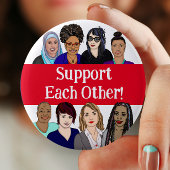 einander unterstützen | Buttone am Frauentag Button